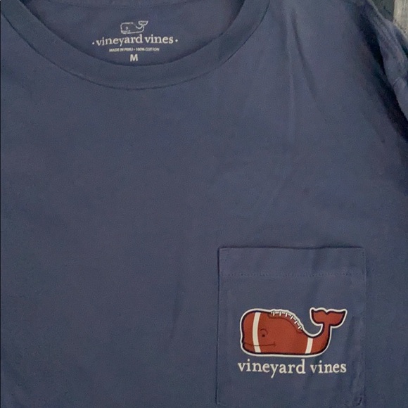 Vineyard Vines Blue Football T-Shirt - Picture 3 of 4